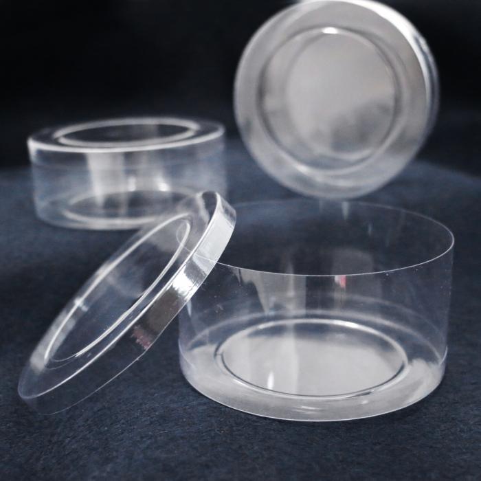 Clear round plastic containers choose your size goldstar tool